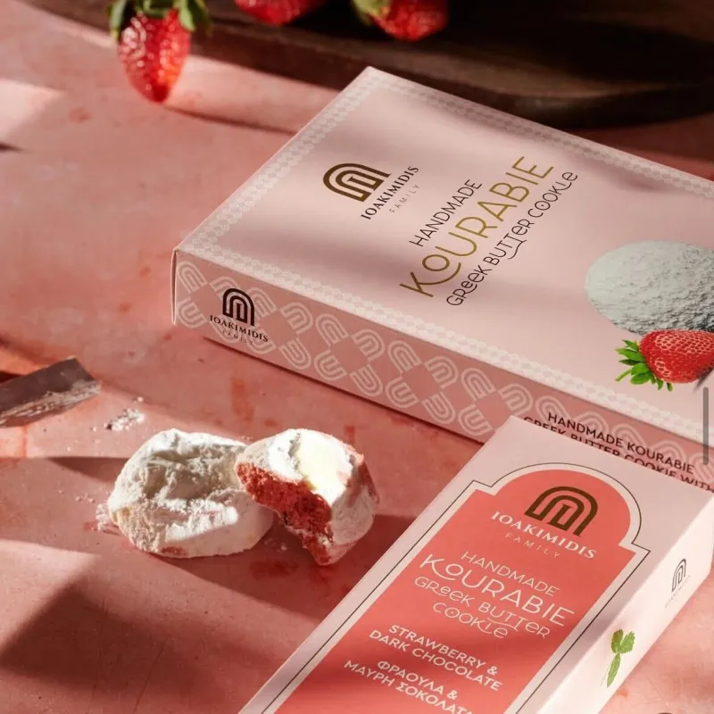 Κουραμπιέδες με Φράουλα & Μαύρη Σοκολάτα  Kourabie Ioakimidis 200gr