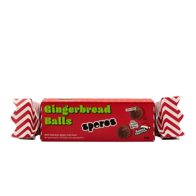 Βρεφικά Gingerbread Balls με Φουντούκι, Τζίντζερ & Γαρύφαλλο +12 μηνών Sporos (x8 balls) 112gr