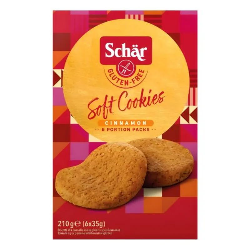 Χριστουγεννιάτικα Μπισκότα Soft Cookies με Κανέλα Χωρίς Γλουτένη Schar 210gr