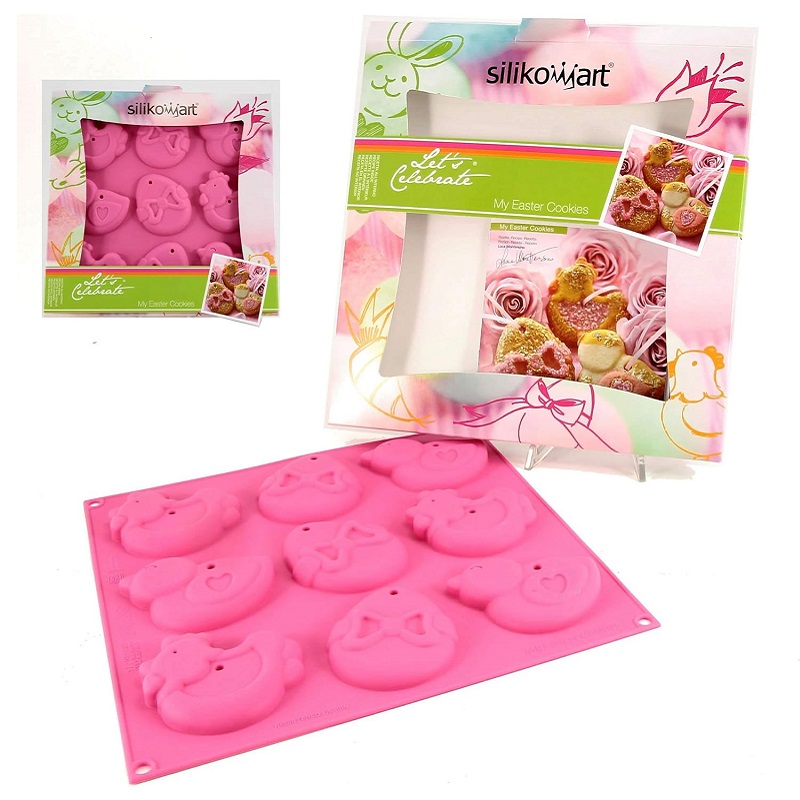 Φόρμα Σιλικόνης 9 Σχέδια Αυγά & Κοτοπουλάκια x9 - 90mm x 71mm x h14mm