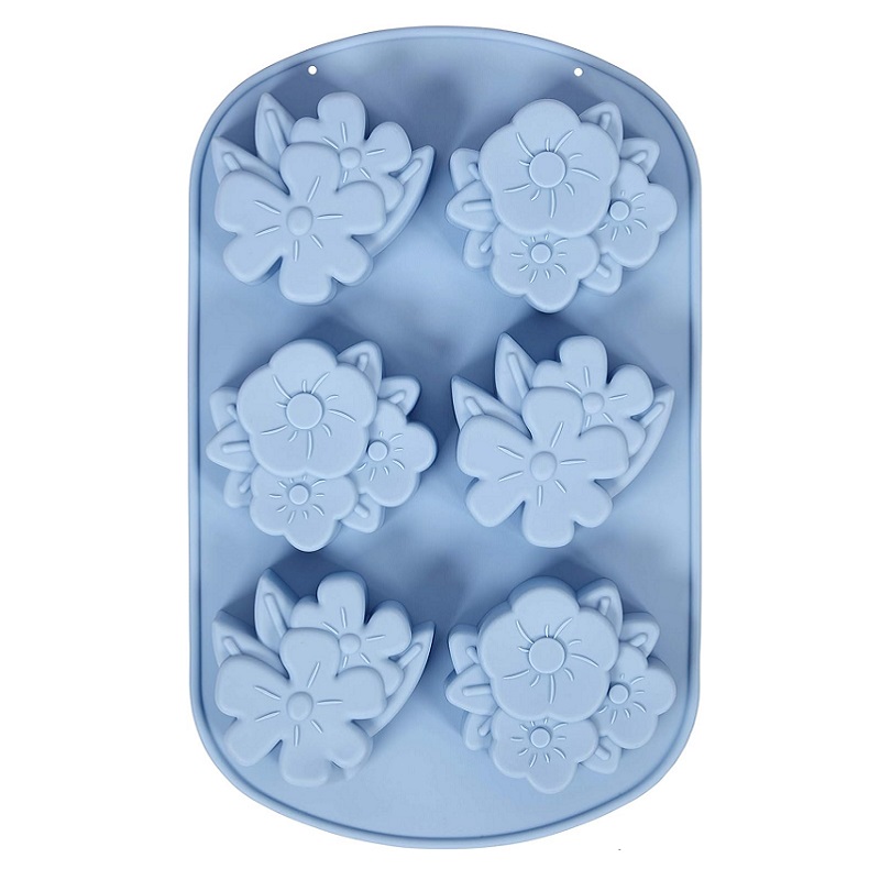 Φόρμα Σιλικόνης Λουλούδια 6 Θέσεων 7,5x7x2,8εκ.